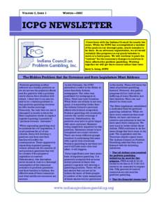 VOLUME 2, ISSUE 1  WINTER—2007 ICPG NEWSLETTER I have been with the Indiana Council for nearly two