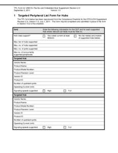 TPL Form for USB On-The-Go and Embedded Host Supplement Revision 2.0