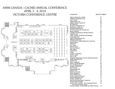 AMMI CANADA / CACMID ANNUAL CONFERENCE APRIL 3 - 4, 2014 VICTORIA CONFERENCE CENTRE TIXE
