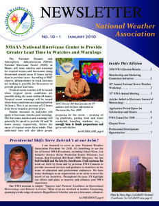 NEWSLETTER  National Weather Association January 2010 Emerging Technologies. .  .  .  .  .  .  .  .  .  .  .