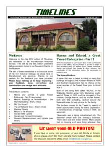 TIMELINES  The Quarterly Newsletter of the Murwillumbah Historical Society Welcome