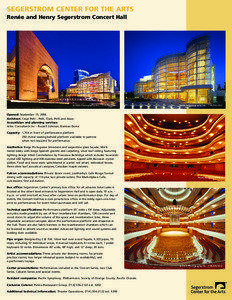 Segerstrom center for the arts Renée and Henry Segerstrom Concert Hall