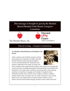 Health / Distress In cancer caregiving / The Gifts of the Body / Medicine / Family / Caregiver