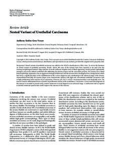 Nested Variant of Urothelial Carcinoma