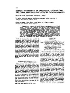 Isospora herpestei n. sp. (Protozoa, Apicomplexa) and Other New Species of Isospora from Mongooses