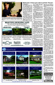 Page 24 / June 16, [removed]The Jamestown Press  Island piano virtuoso gets ready to perform ‘Toccata’ By Margo Sullivan Sam Hollister entered his first Piano Extravaganza when he was