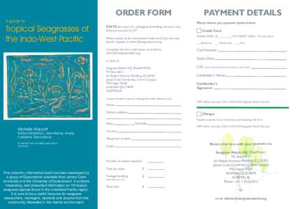 ORDER FORM A guide to Tropical Seagrasses of the Indo-West Pacific