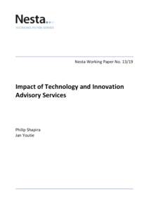 Impact of Technology and Innovation Advisory Services