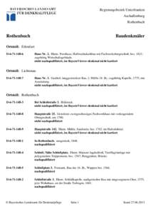 Regierungsbezirk Unterfranken Aschaffenburg Rothenbuch