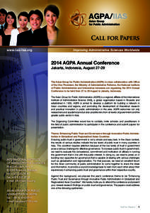 Call for Papers www.iias-iisa.org Improving Administrative Sciences WorldwideAGPA Annual Conference