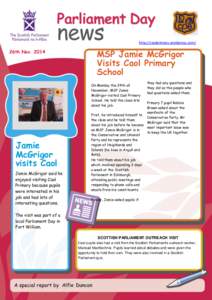 http://caolprimary.wordpress.com/  MSP Jamie McGrigor Visits Caol Primary School