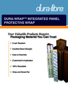 DURA-WRAPTM INTEGRATED PANEL PROTECTIVE WRAP Your Valuable Products Require Packaging Material You Can Trust •	 Crush Resistant •	 Excellent Beam Strength