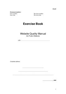 Requirements of Website Quality Manual