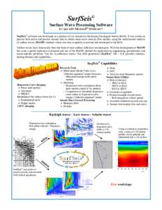 Seismology / Mechanics / Wave mechanics / Physics / Geology / Geophysics / Kansas Geological Survey / University of Kansas / Dispersion / Surface wave / Rayleigh wave / Surface wave inversion