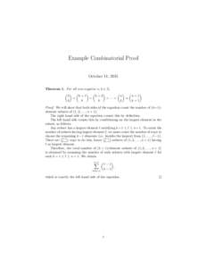 Combinatorics / Enumerative combinatorics / Mathematical proofs / Combinatorial proof / Integer sequences / Probability theory / Binomial coefficient / Bijective proof