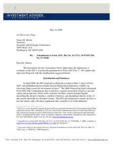 Investment Advisers Act / Business / Financial adviser / Financial economics / U.S. Securities and Exchange Commission / Investment Advisor / Money / Finance / Investment Adviser Association / Investment