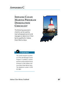 Appendix C Indiana Clean Marina Program Designation Checklist The following assessment