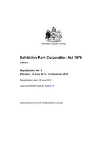 Exhibition Park Corporation Act 1976