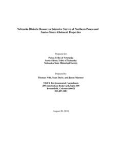 Microsoft Word - Northern Ponca and Santee Sioux Allotment Survey_Final Draft_8_17.doc