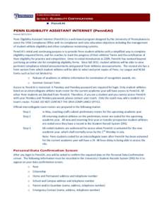 STUDENT-ATHLETE HANDBOOK  SECTION 3 – PennEAI  Revised: [removed]
