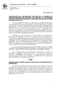COMARCA DE GÚDAR – JAVALAMBRE C/ La Comarca s/nMora de Rubielos TERUELSUBV/04,2