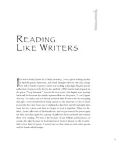 Literature / She Likes It in the Morning / John R. Erickson / We Laughed / Reading Like a Writer / Singles