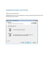 Installationsanvisning Junos Pulse