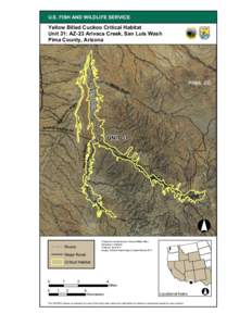 U.S. FISH AND WILDLIFE SERVICE  Yellow Billed Cuckoo Critical Habitat Unit 31: AZ-23 Arivaca Creek, San Luis Wash Pima County, Arizona
