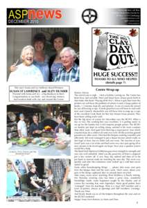 ASPnews DECEMBER 2010 Newsletter of the Auckland Studio Potters Society Inc PO BoxOnehunga