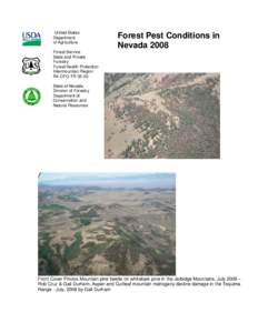 United States Department of Agriculture Forest Pest Conditions in Nevada 2008