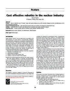 Feature  Cost effective robotics in the nuclear industry