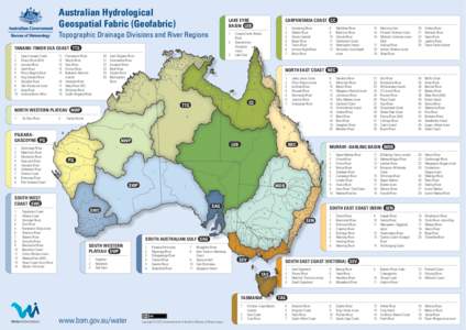 Australian Hydrological Geospatial Fabric (Geofabric) Lake Eyre Basin LEB