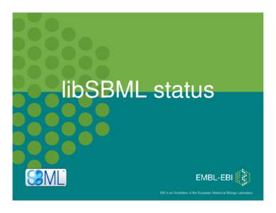 Microsoft PowerPoint - libsbml-status