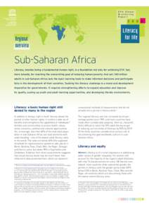 EFA global monitoring report, 2006: literacy for life; regional overview: sub-Saharan Africa; 2005