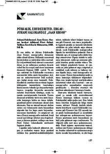 RAAMATUID 2-10_Layout[removed]:54 Page 137  RAAMATUID PÕHJALIK, ERUDEERITUD, ERGAS: JUHANI SALOKANDLE „JAAN KROSS”