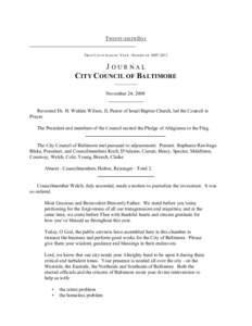 TWENTY -SIXTH DAY  F IRST C OUNCILMANIC Y EAR - S ESSION OFJOURNAL CITY COUNCIL OF BALTIMORE