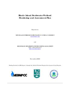 RIDEM/WaterResources - RI Freshwater Wetland Monitoring and Assessment Plan