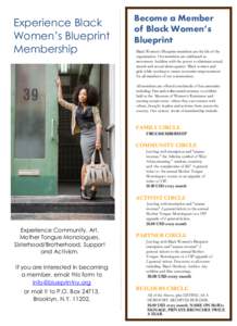 Experience Black Women’s Blueprint Membership Become a Member of Black Women’s