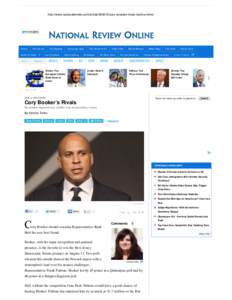 Cory Booker’s Rivals | National Review Online