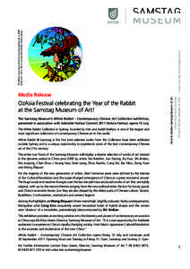 OzAsia Festival celebrating the Year of the Rabbit at the Samstag Museum of Art! The Samstag Museum’s White Rabbit – Contemporary Chinese Art Collection exhibition, presented in association with Adelaide Festival Cen