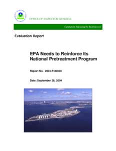 EPA Needs to Reinforce Its National Pretreatment Program