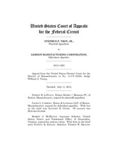 United States Court of Appeals for the Federal Circuit ______________________ STEPHEN P. TROY, JR., Plaintiff-Appellant,