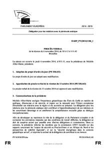 [removed]PARLEMENT EUROPÉEN Délégation pour les relations avec la péninsule arabique  DARP_PV(2014)1106_1