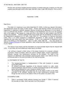 ST[removed]GIL[removed]USE TAX Persons who purchase tangible personal property in another state get a credit for tax that was properly due and paid to such other state. See 86 Ill. Adm. Code[removed]a[removed]This is a 