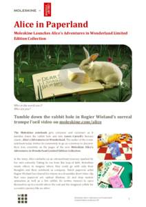 +  Alice in Paperland Moleskine Launches Alice’s Adventures in Wonderland Limited Edition Collection