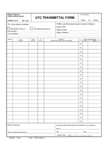 State of Alabama Unified Judicial System FORM No. UTC-3 UTC Control