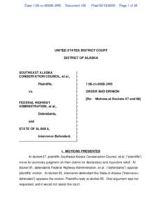 Lynn Canal / Skagway /  Alaska / Environmental impact statement / Record of Decision / Juneau /  Alaska / Alaska Marine Highway / Southeast Alaska / National Environmental Policy Act / Federal Highway Administration / Alaska / Impact assessment / Geography of the United States