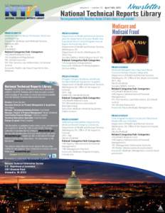 National Technical Reports Library  Newsletter volume 4 • number 10 • April 15th, 2012