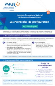 Nouveau Programme National de Renouvellement Urbain Les Protocoles de préfiguration Pour faire le point Conformément à la loi pour la ville et la cohésion urbaine du 21 février 2014, les protocoles de préfiguration