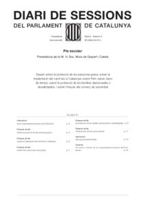 DIARI DE SESSIONS DEL PARLAMENT DE CATALUNYA